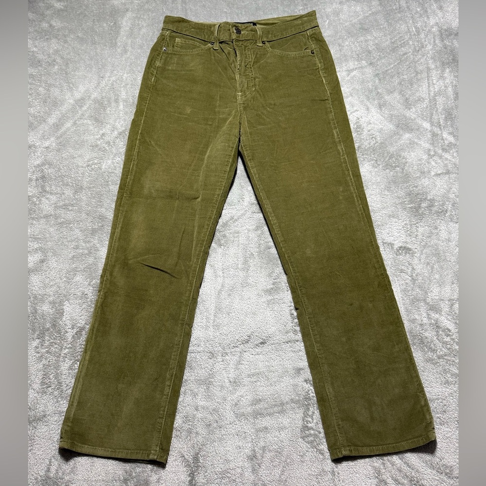 Veronica Beard Women's Green Carly-Cord Kick Flare Pants Size 28